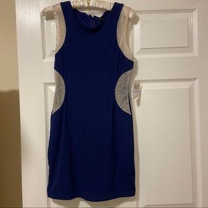 Blue bodycon dress